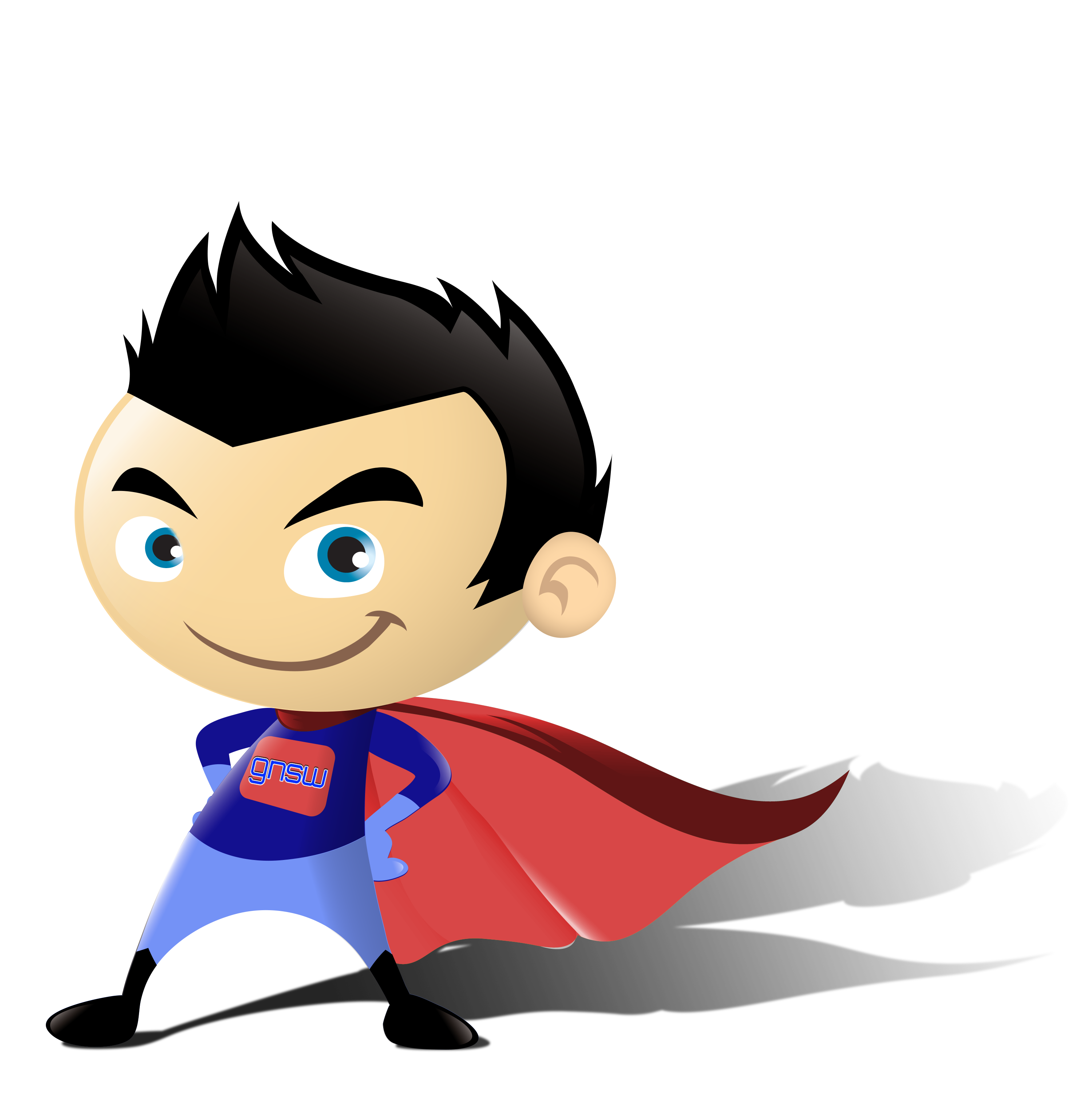 Mascota superhéroe de GIGA Net